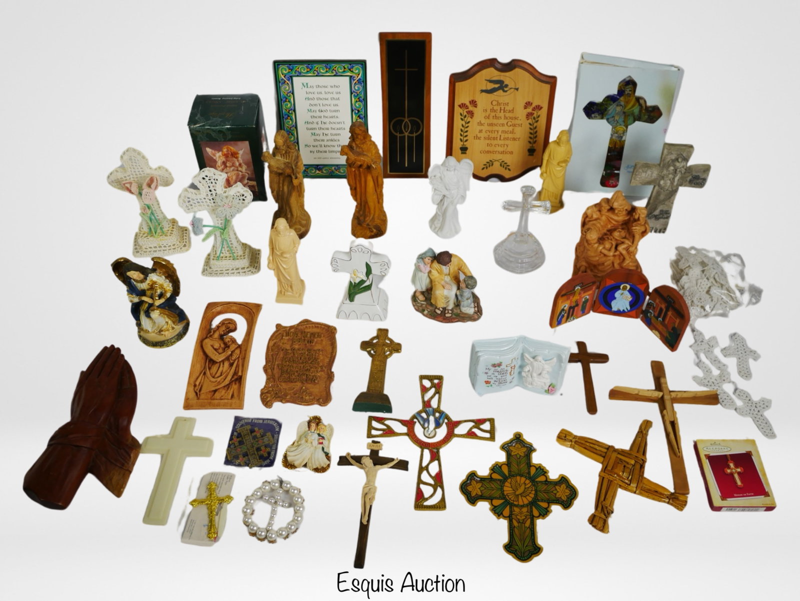 Religious Christian Decor- Crosses & Figurines: Elevate your home with a touch of divine inspiration through this exquisite collection of religious Christian decor. Featuring a variety of crosses and figurines, each piece in this collection exudes 