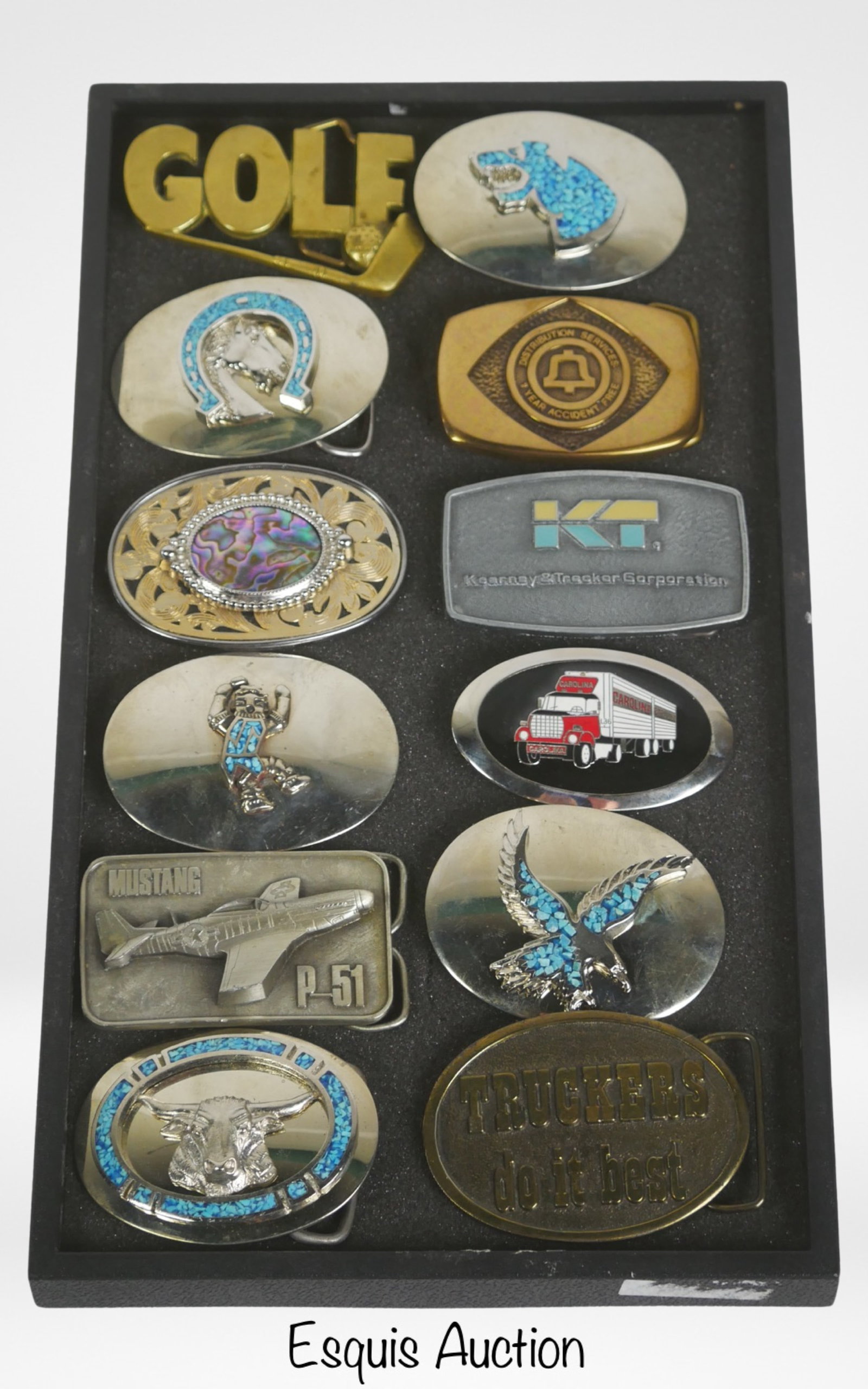 Assortment of Vintage Belt Buckles: Group of Vintage Belt Buckles
