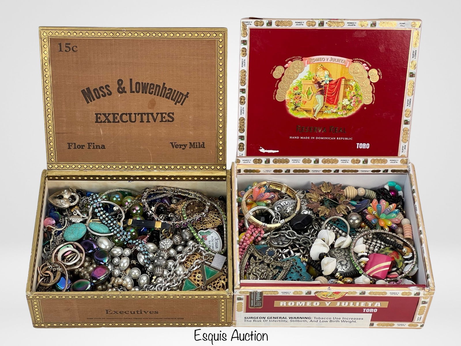 Two Boxes Filled with Unsearched Costume Jewelry (1 of 3)