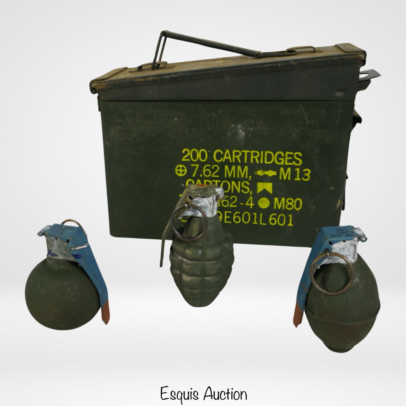 Dummy Practice Army Hand Granades & Ammo Box (1 of 3)