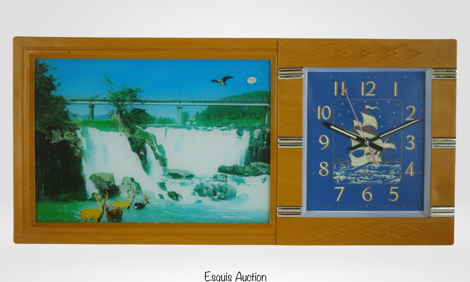 Vintage Motion Effect Waterfall Wall Clock (1 of 3)