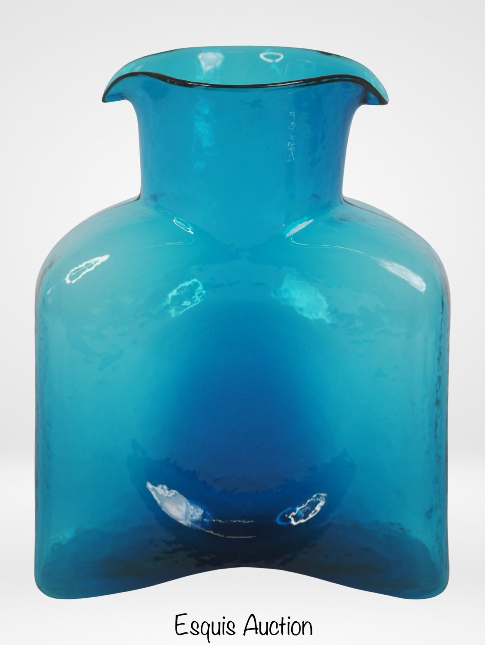 Blenko Turquoise Art Glass Water Garafe/ Bottle (1 of 4)