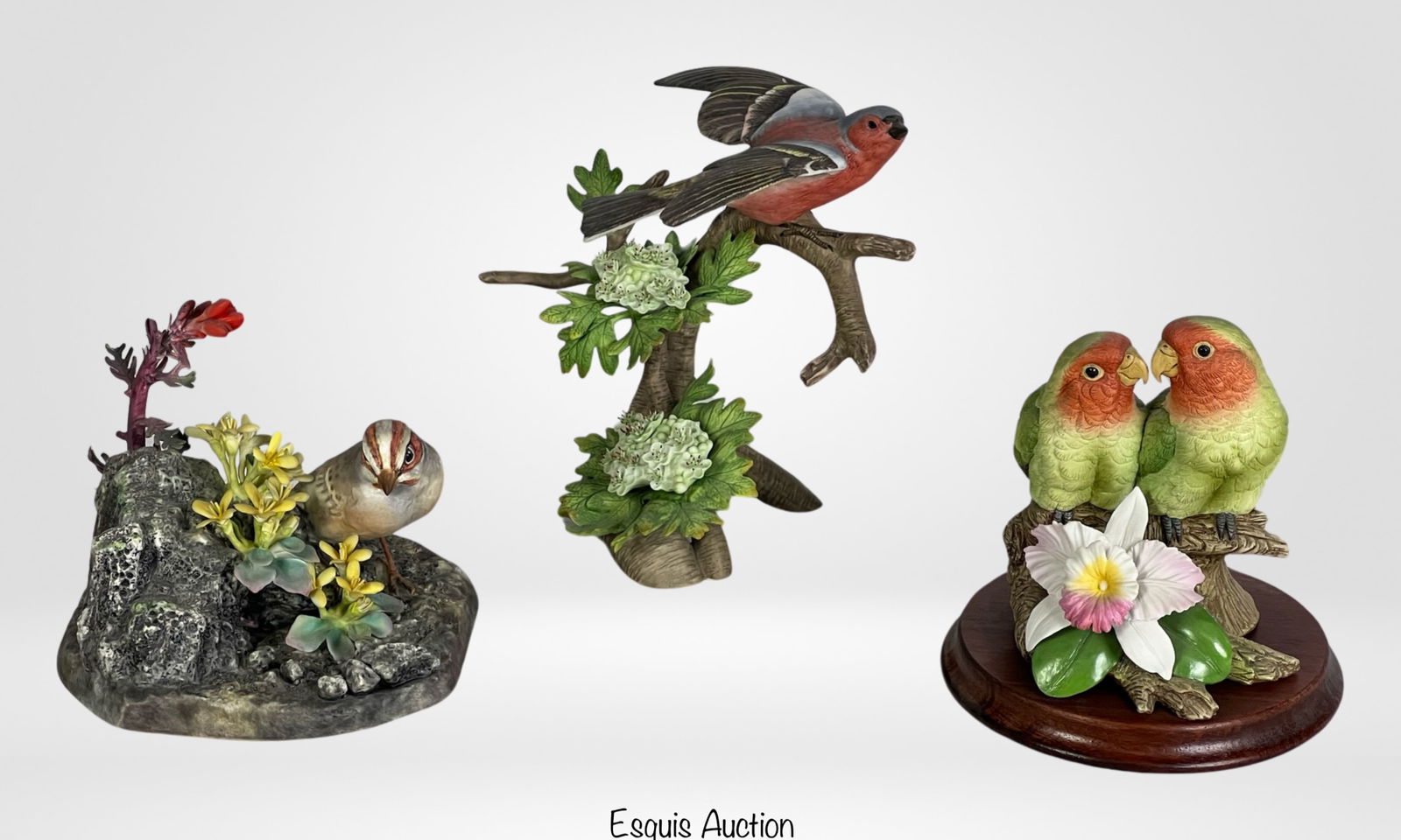 3 Porcelain Bird Figurines- Royal Worcester (1 of 10)