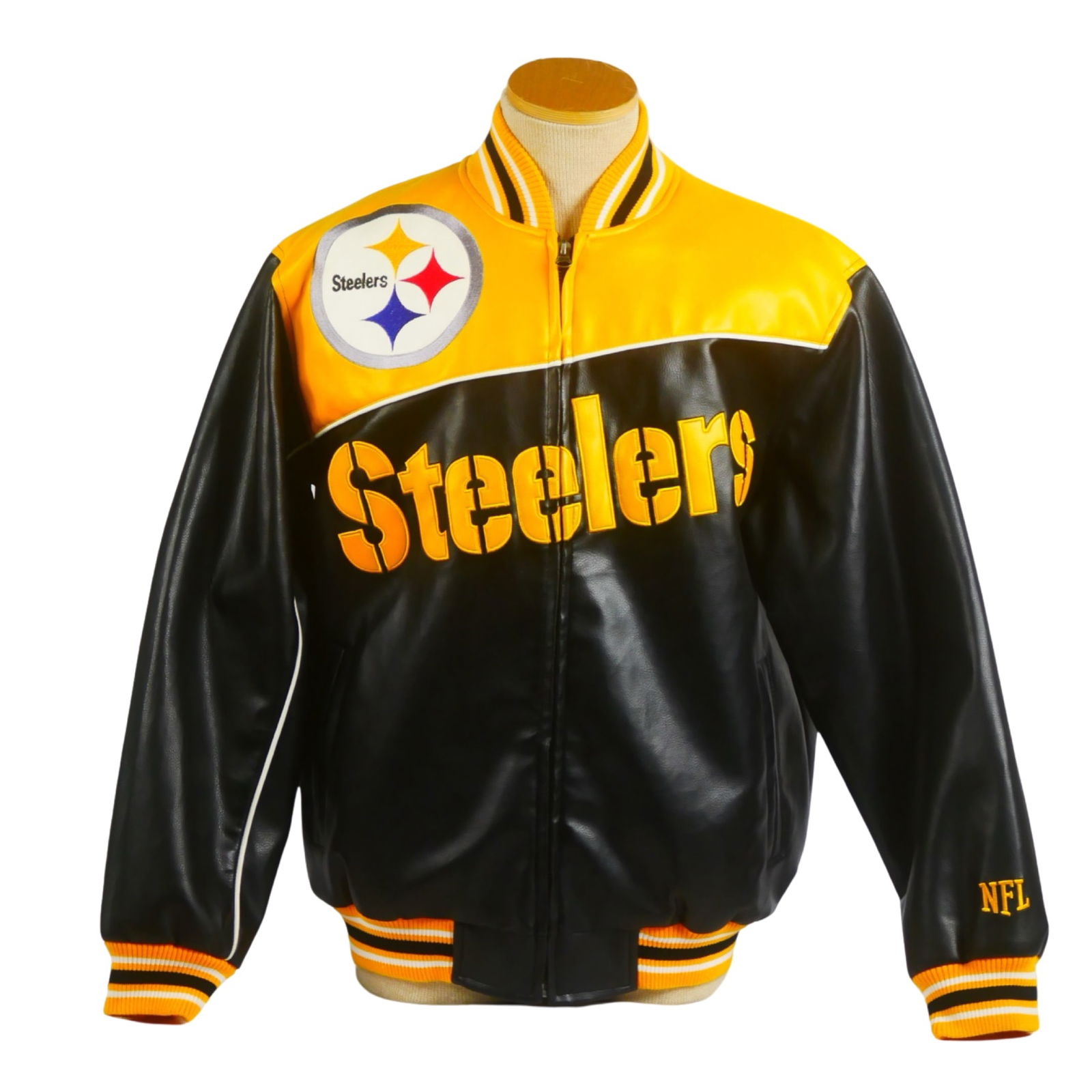 Pittsburgh Steelers NFL Men's Leather Jacket M (1 of 3)