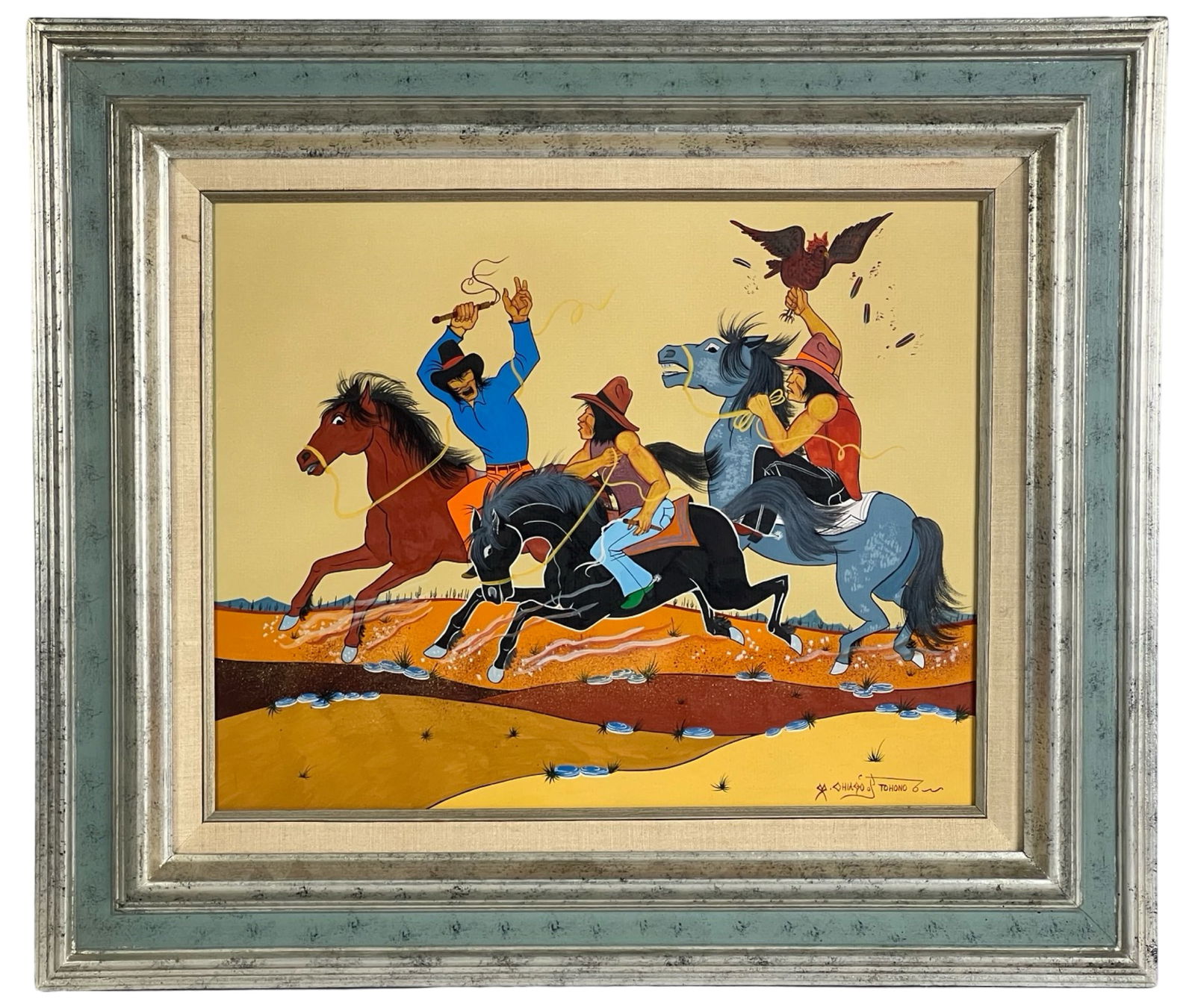 Michael Chiago- Native American Horsemen Painting (1 of 3)