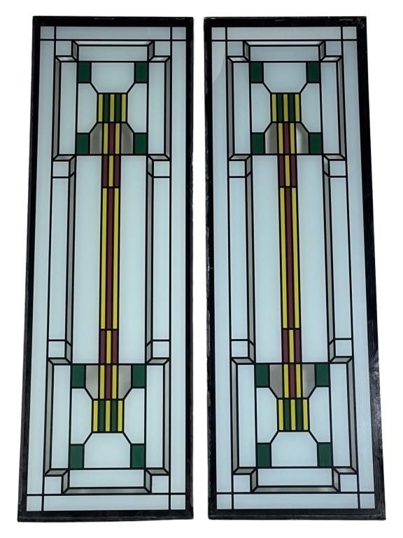 Frank Lloyd Wright Inspired Glass Window Panels (1 of 3)