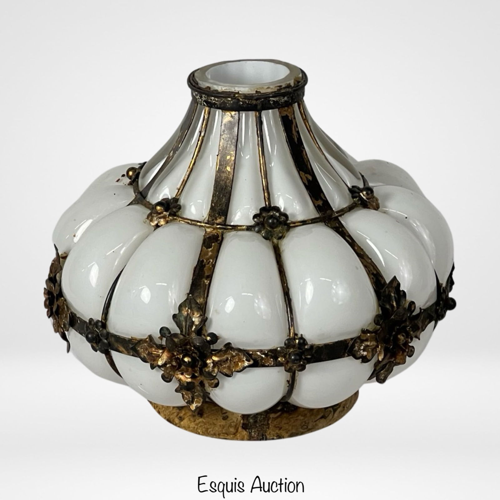 Antique Seguso Murano Caged Hand Blown Light Shade (1 of 5)