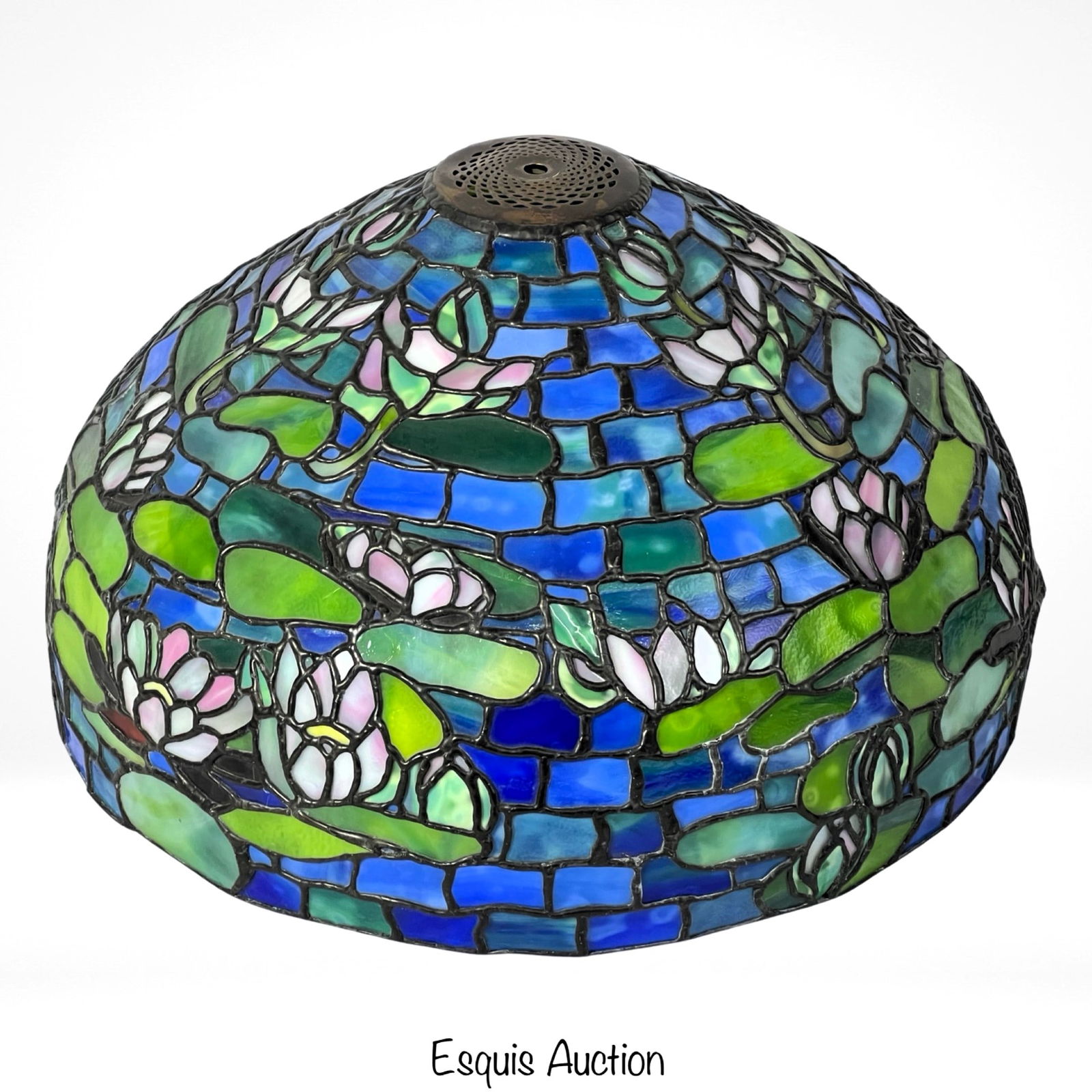 Vintage 20" Tiffany Style Stained Glass Lamp Shade (1 of 4)