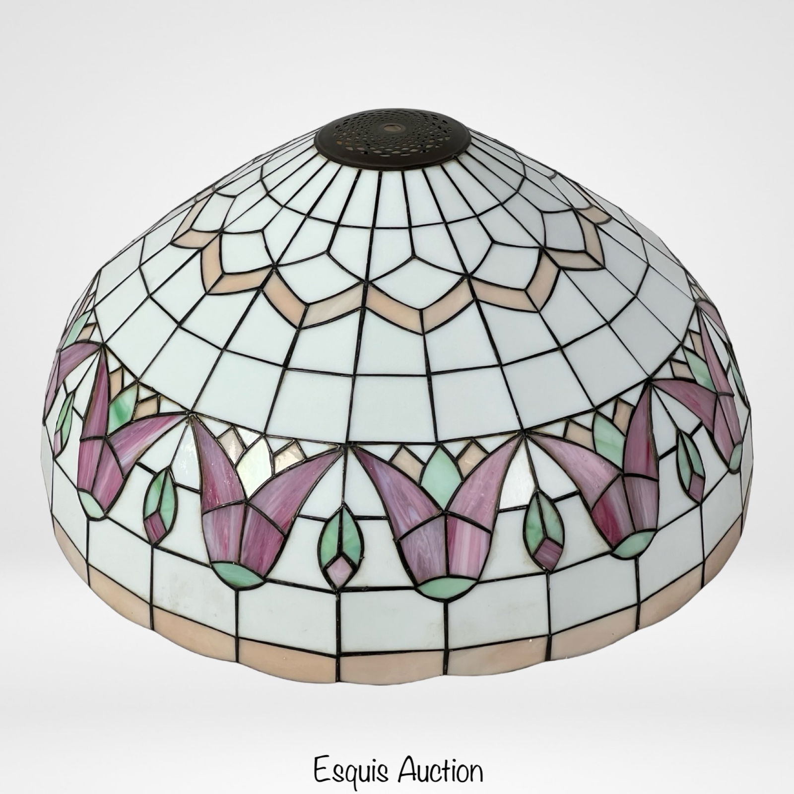 Vintage 20" Tiffany Style Stained Glass Lamp Shade (1 of 3)