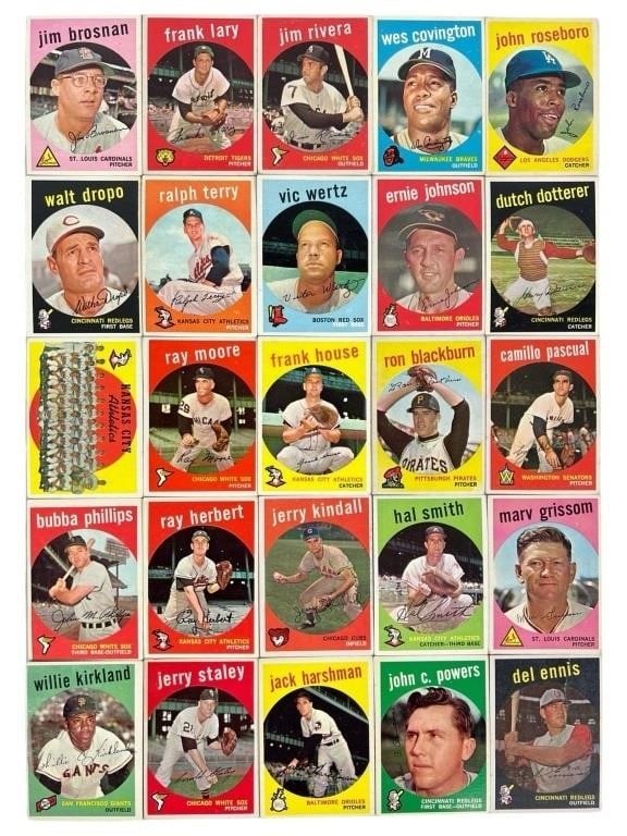 1959 Topps Baseball Cards Loaded with Stars (1 of 1)