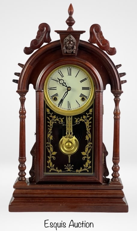 Antique Shelf/ Wall Clock in Walnut Case (1 of 4)