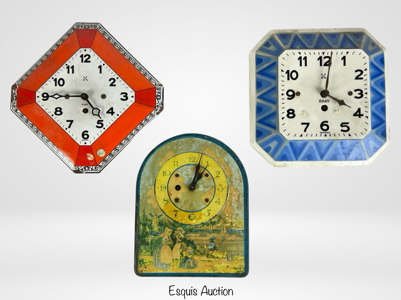 Group of Antique Kitchen Clocks (1 of 4)