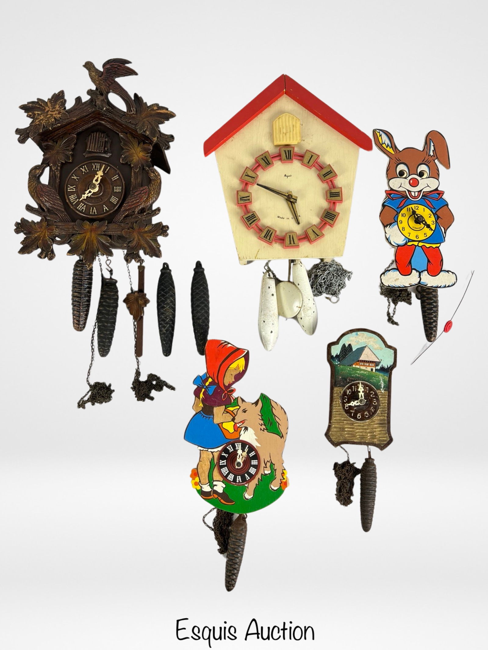 Group of Vintage Cuckoo Clocks (1 of 11)