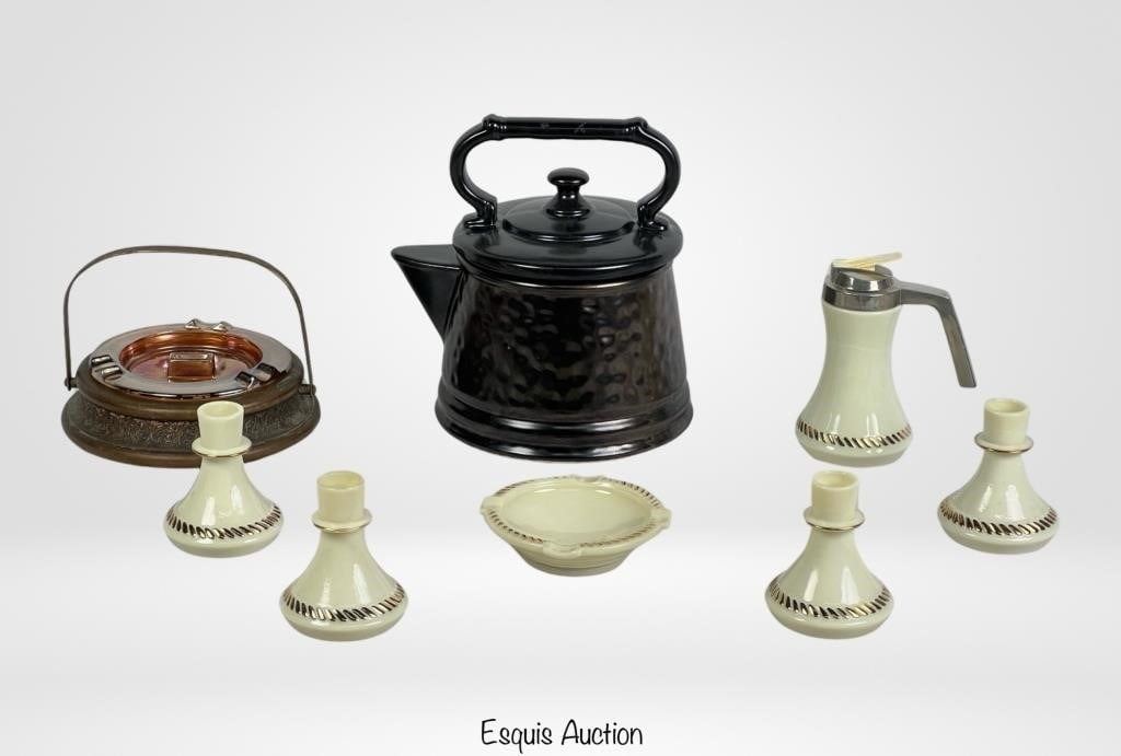 1960's Pottery- McCoy Tea Kettle Cookie Jar, Wheat (1 of 5)