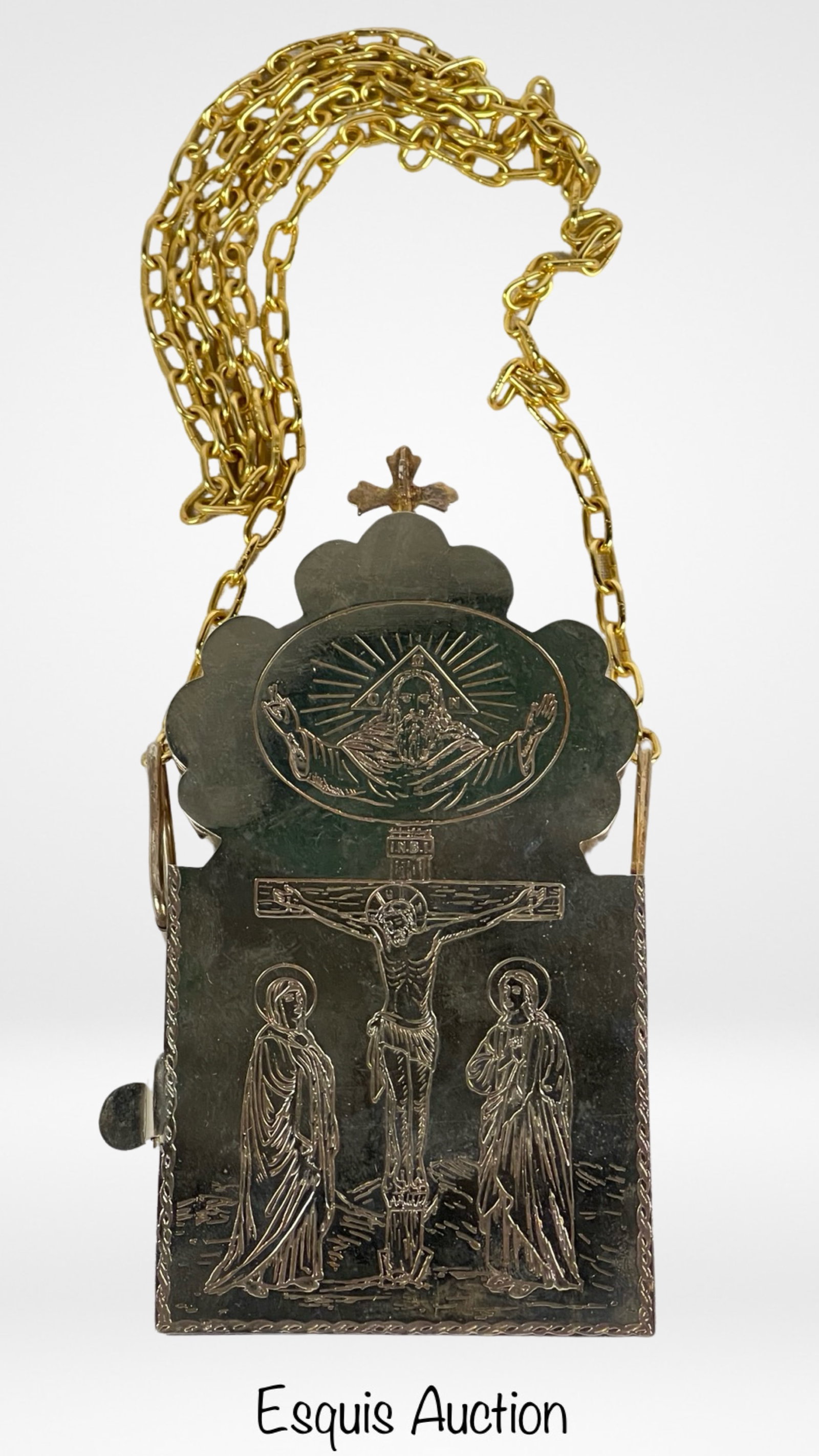Holy Communion Tabernacle Hospital Kit: Prepare for sacred rites with the divine elegance of this Holy Communion Tabernacle Hospital Kit, featuring gold-plated utensils for administering the sacrament. This portable and compact set consists