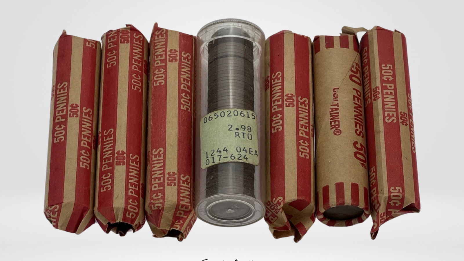 7 Rolls of Unsearched US Wheat Pennies Coins (1 of 2)