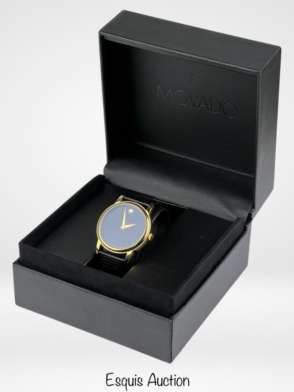 Movado Museum Classic Gold PVD Mens Wristwatch: Movado Museum Classic Gold PVD Mens Wristwatch. Good working condition in original box.