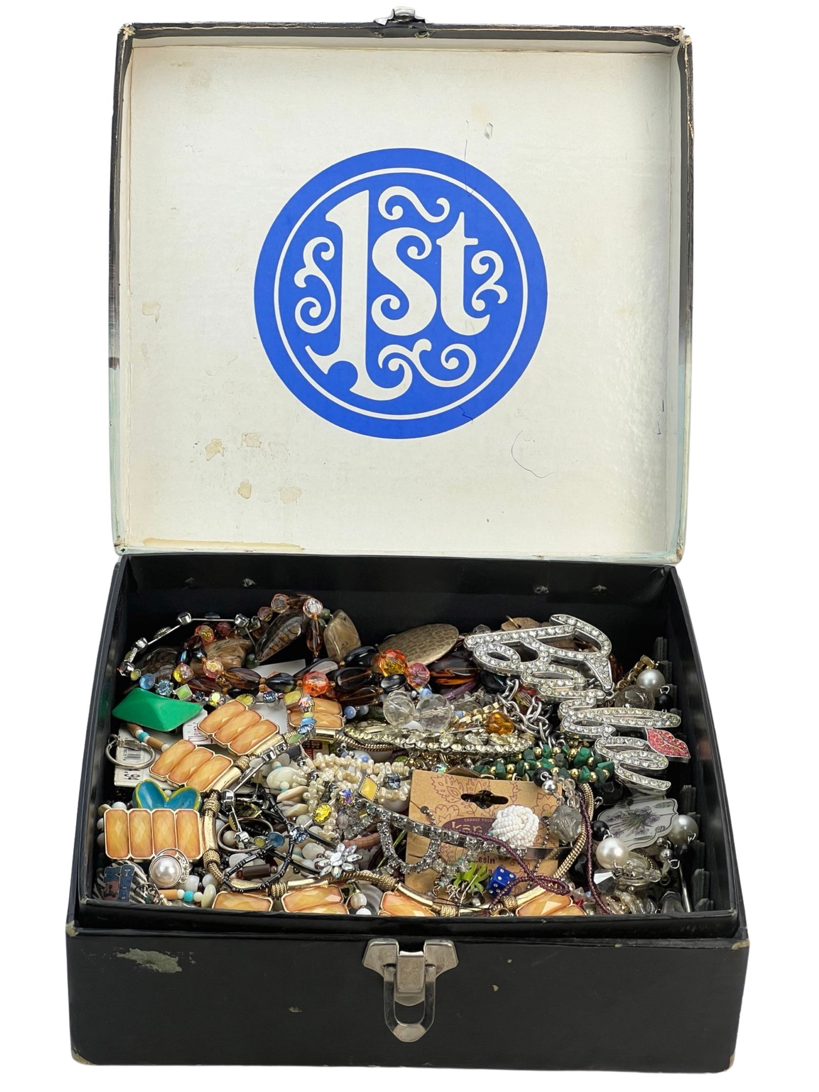 Box filled with Unsearched Costume Jewelry (1 of 2)