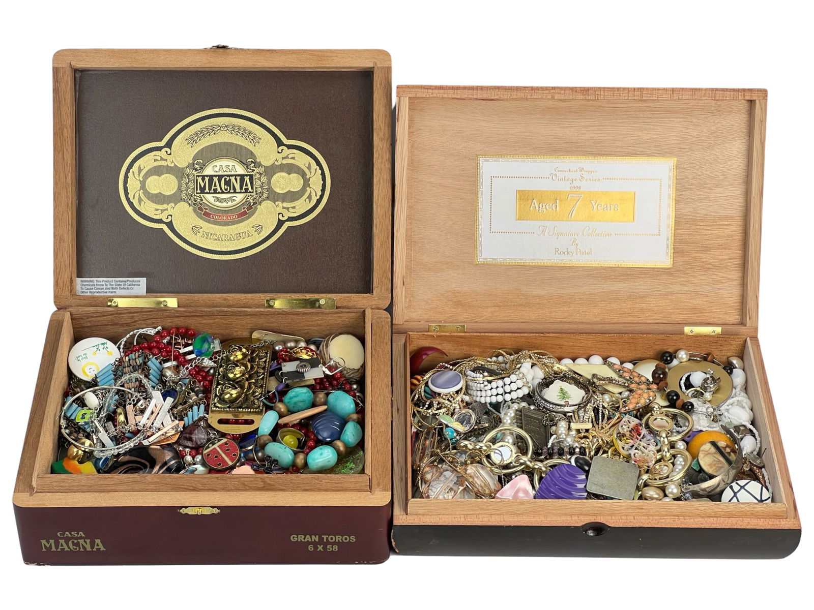 Two Boxes filled with Unsearhced Costume Jewelry (1 of 3)
