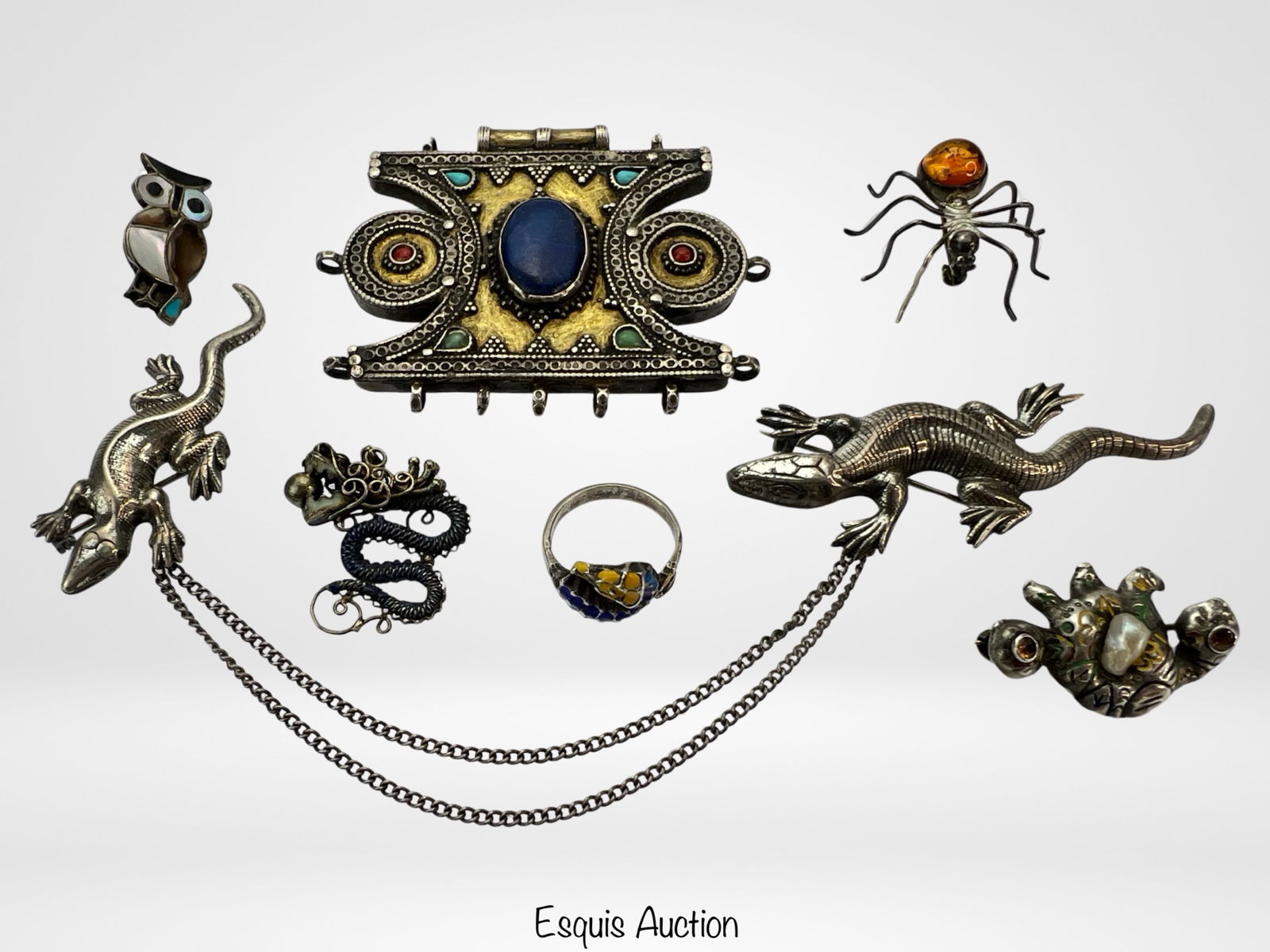 Group of Vintage Figural Sterling Silver Jewelry (1 of 5)