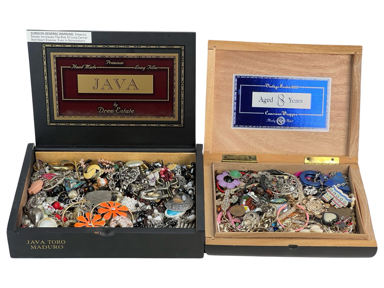 Two Boxes filled with Unsearched Costume Jewelry (1 of 3)
