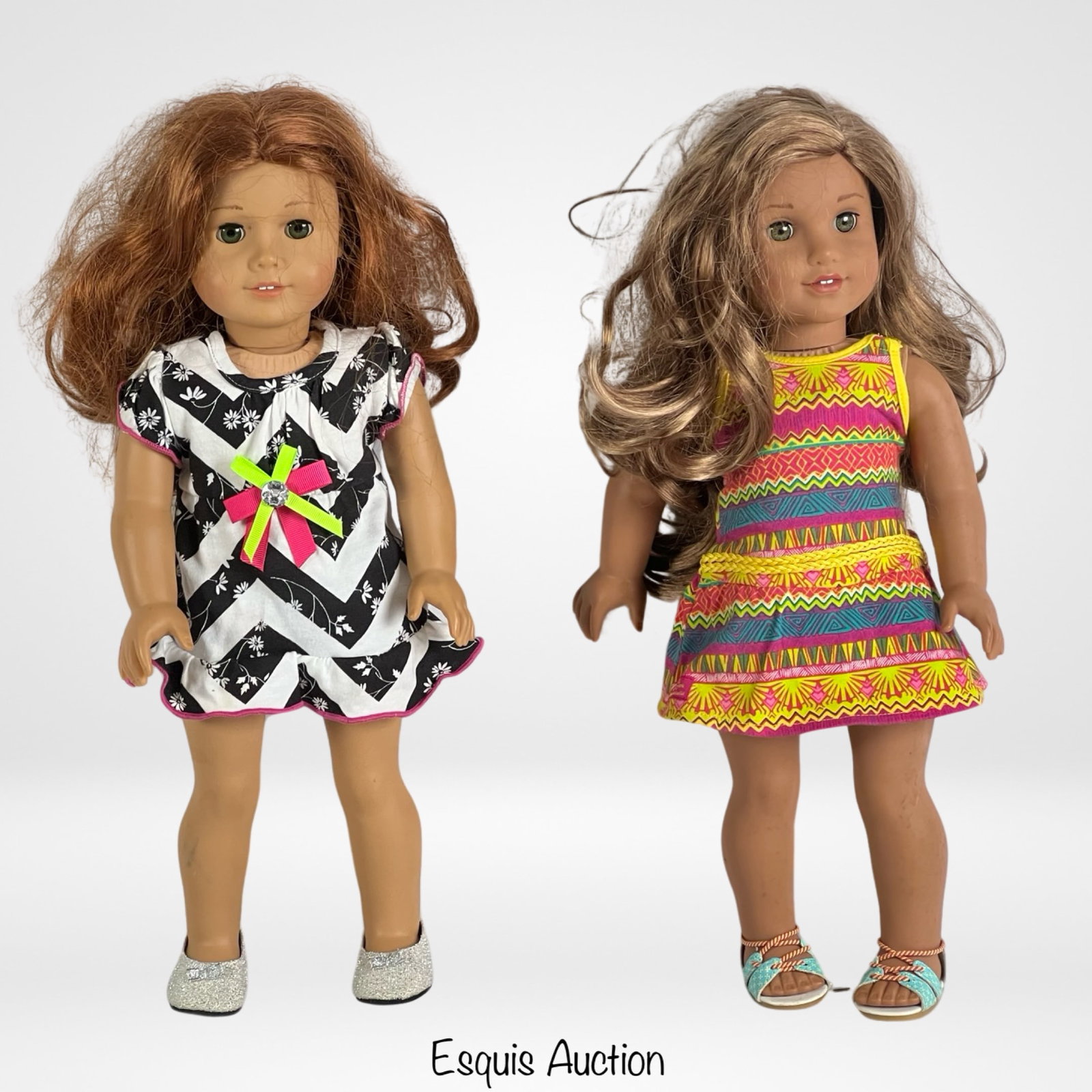 Two Vintage American Girl Dolls- Lea & Connie: Two Vintage American Girl Dolls- Lea & Connie. Each is 18" tall. Good Condition.
