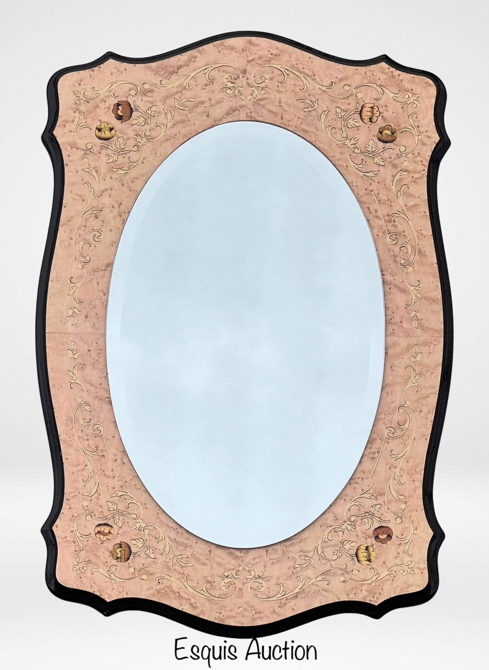 Italian Birds Eye Maple Wood Wall Mirror (1 of 2)