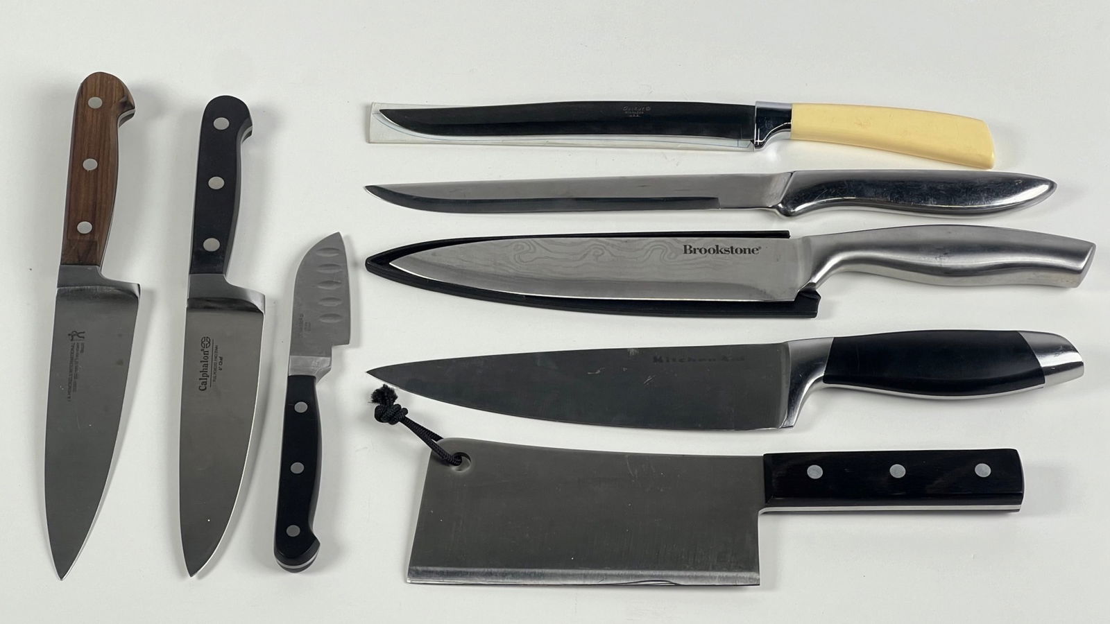 Group of Kitchen Knives & Butcher Cleaver (1 of 3)