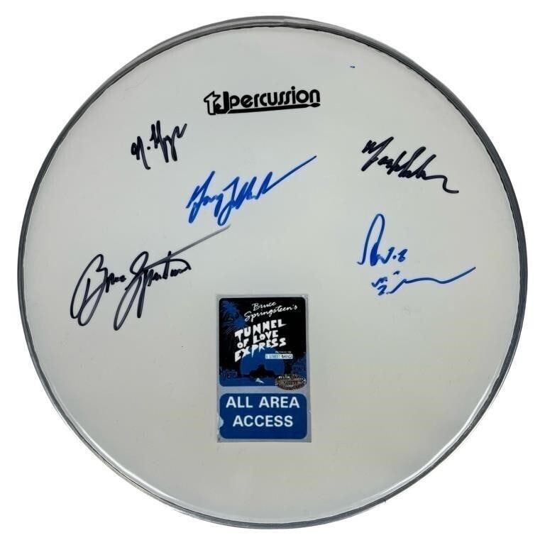 Bruce Springsteen & E Street Band Signed Drumhead (1 of 6)