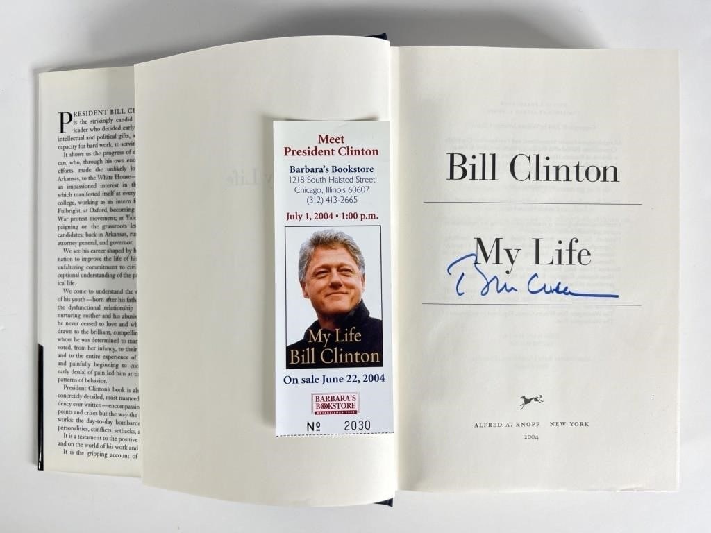 President Bill Clinton- "My Life" Autographed Book (1 of 3)