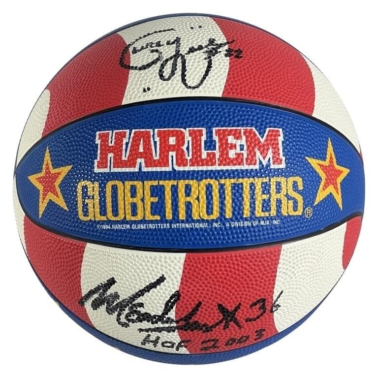 Meadowlark Lemon & Curly Neal Signed Basketball (1 of 4)