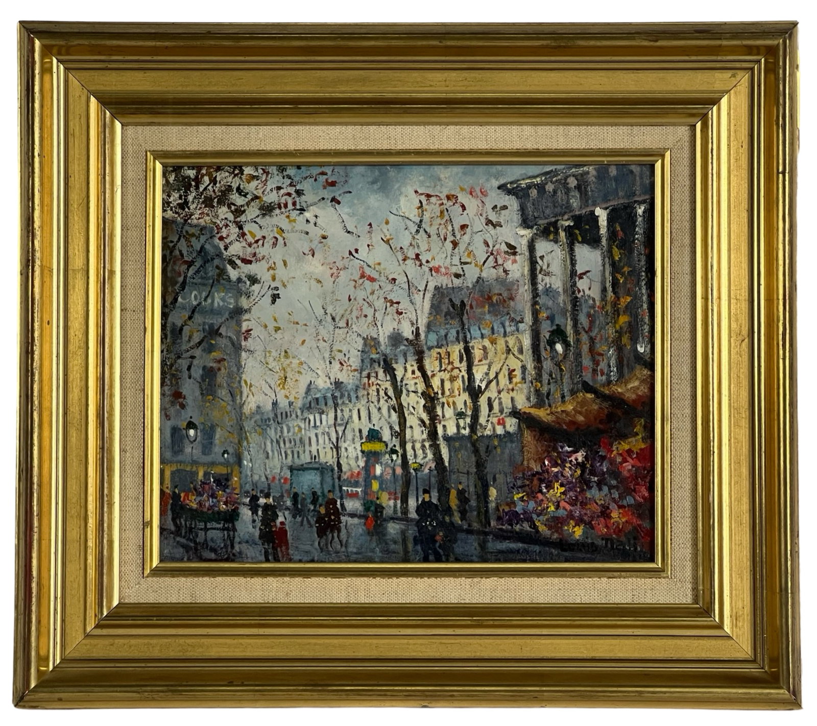 Louis Dali- Parisian Streets Oil Painting: Immerse yourself in the romantic ambiance of Paris with this captivating oil painting on canvas by the talented artist Louis Dali. Depicting an atmospheric Parisian street scene, this artwork invites 