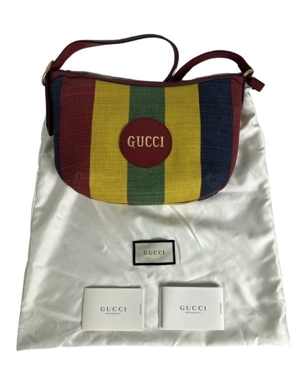 Gucci Baiadera Stripe Script Shoulder Bag/ Purse (1 of 8)