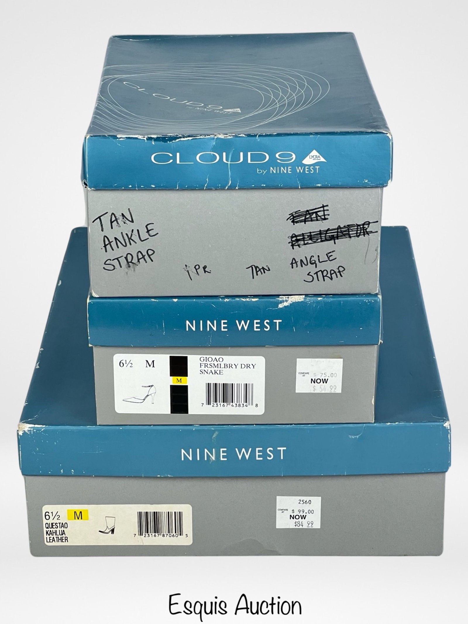3 Pairs of New Lady's Nine West Shoes Size 6 1/2: 3 Pairs of New Lady's Nine West Shoes. Size 6 1/2. All in original boxes.