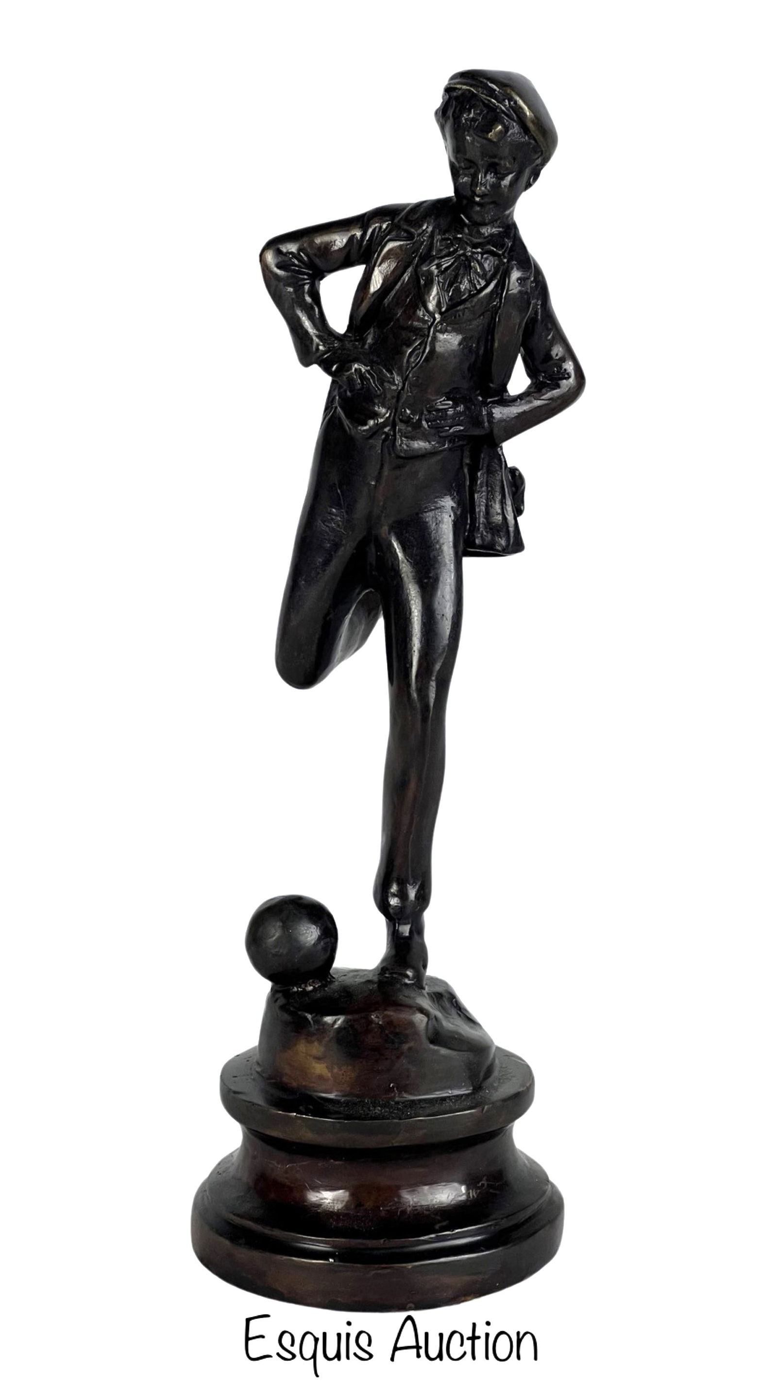 Maitland Smith Bronze Sculpture- Boy with Ball (1 of 5)