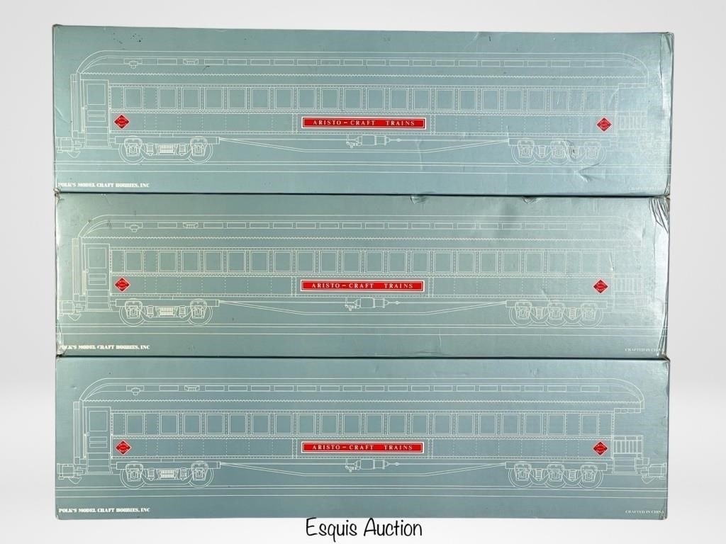 Aristo-Craft G Gauge Heavyweight Passenger Cars: Aristo-Craft G Gauge Heavyweight Passenger Cars- Coach, Diner and Observation. All in original boxes.