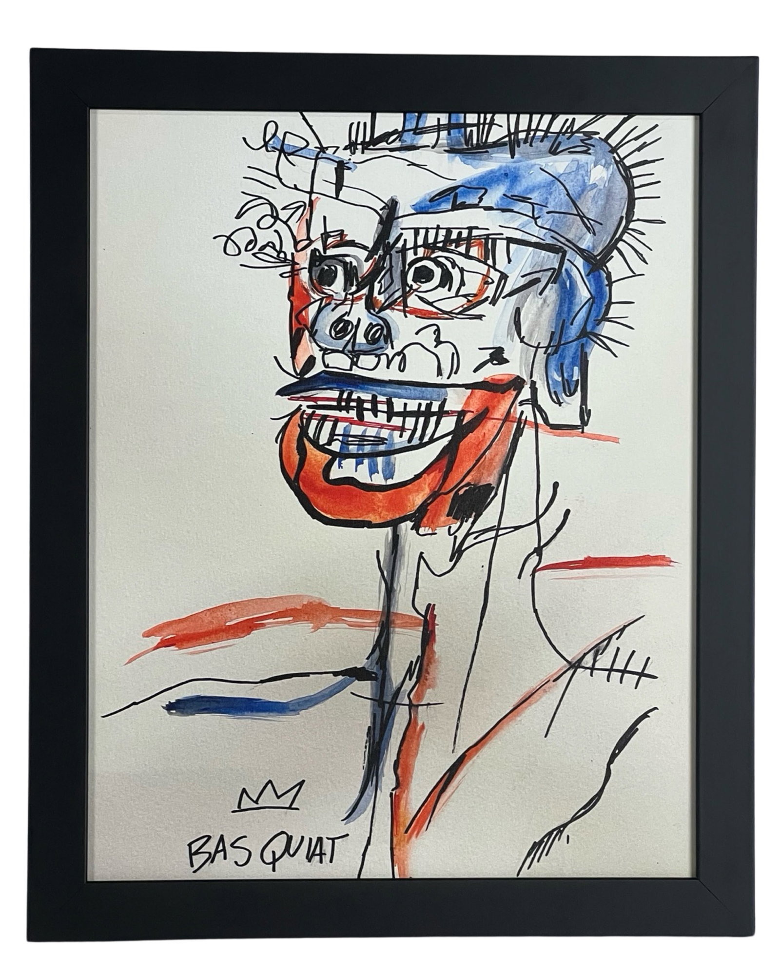 Jean-Michel Basquiat- Head of Madman Giclee Art: The "Head of Madman" Giclee on Canvas by Jean-Michel Basquiat is a captivating testament to the artist's raw talent and expressive style. Basquiat, known for his bold and dynamic artworks, often explo