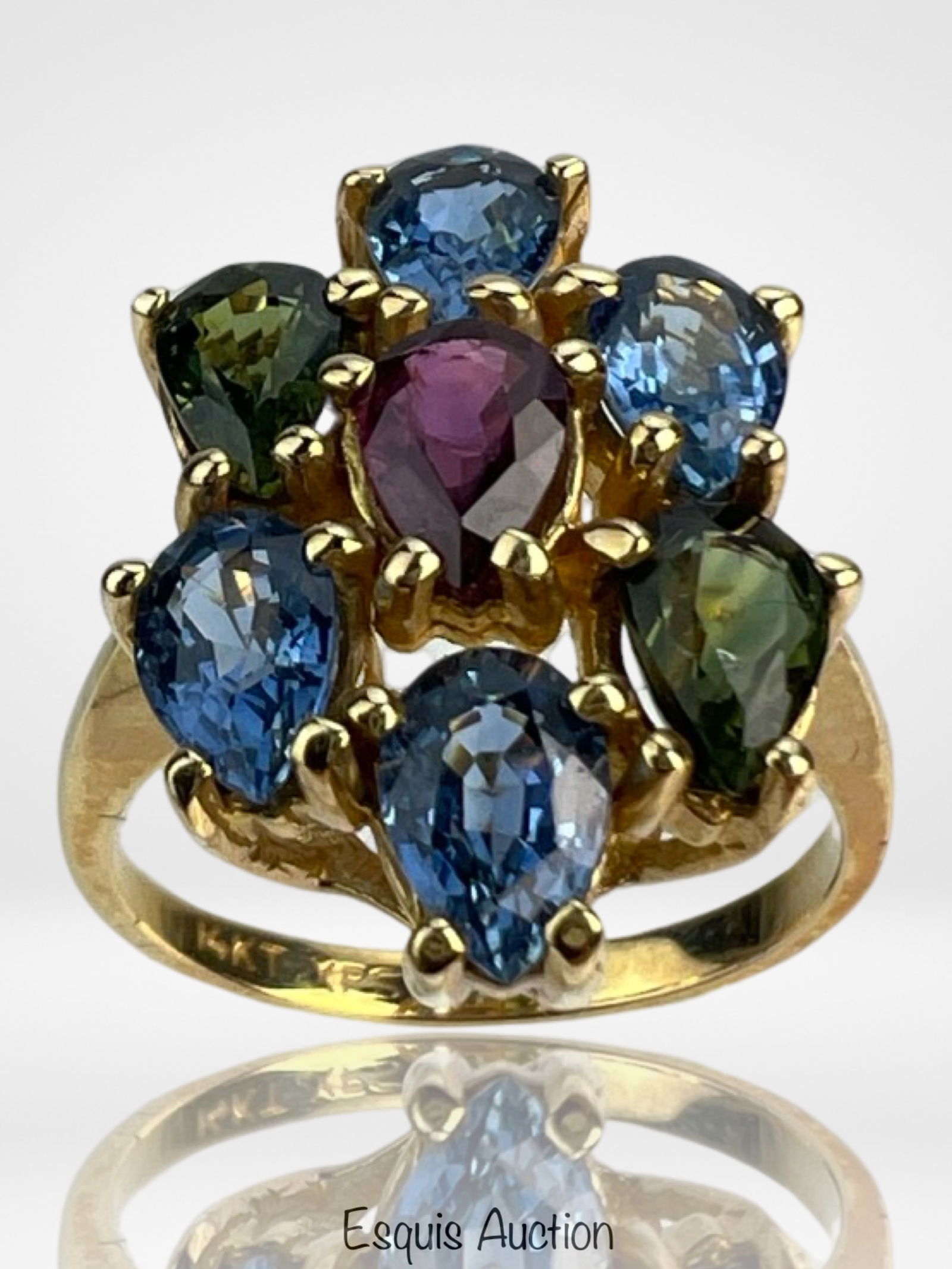 14k Gold Lady's Kaleidoscope Multi Stone Ring (1 of 6)