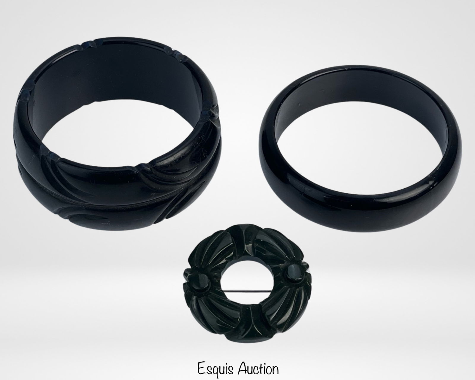 Vintage Bakelite Bangle Bracelets & Brooch (1 of 3)