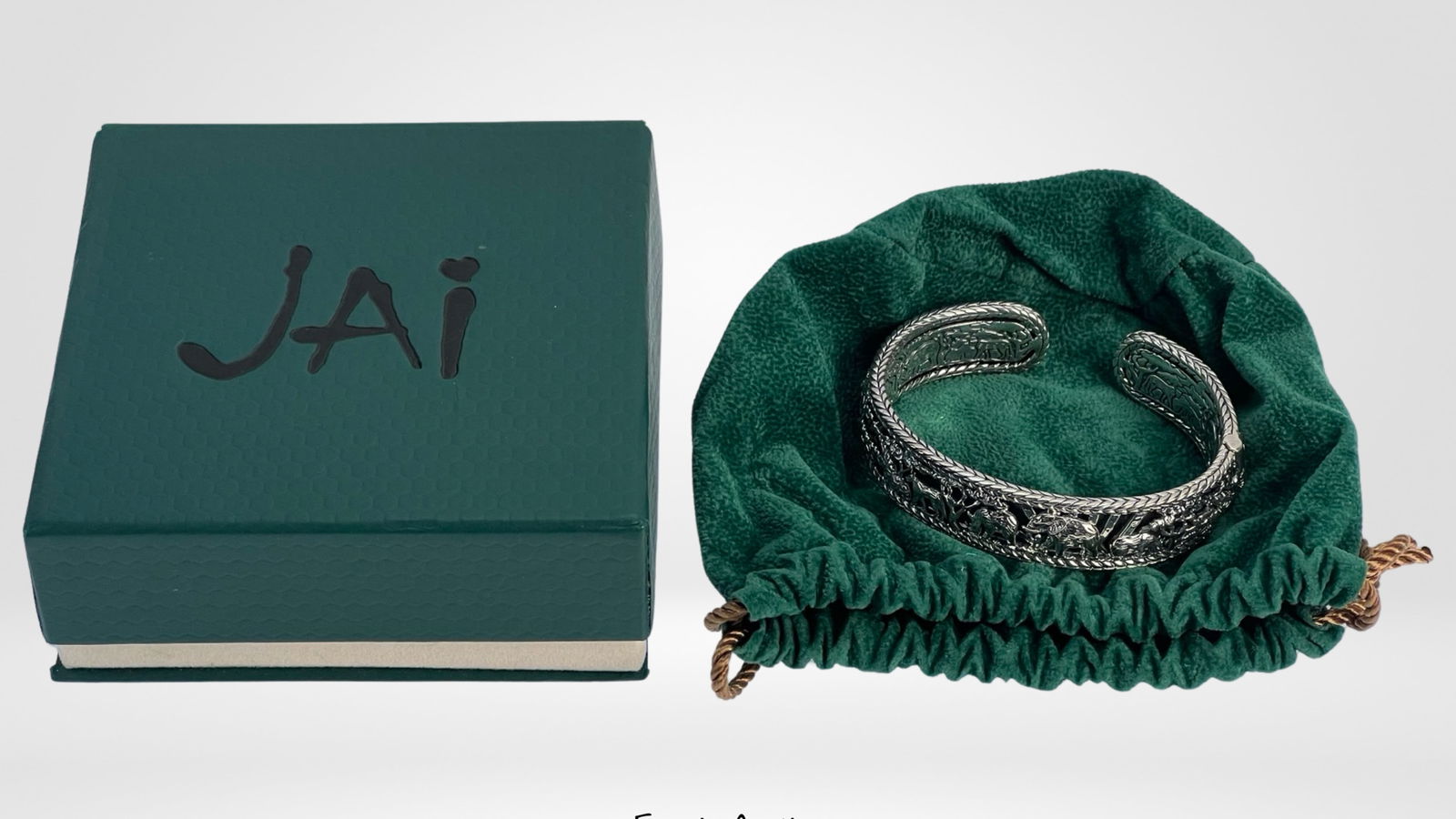 JAI Sterling Silver Spirit of Africa Cuff Bracelet (1 of 6)