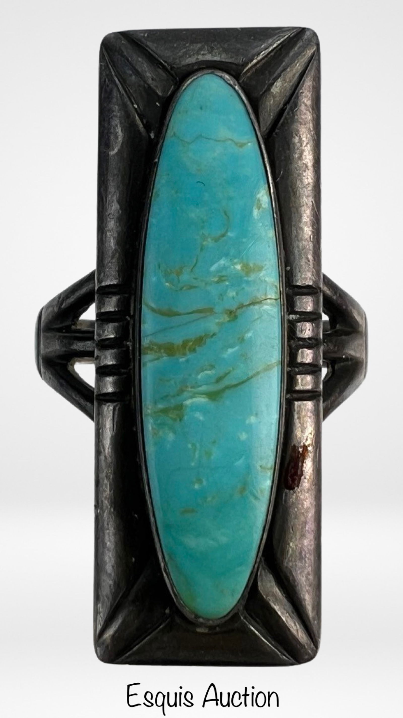 Vintage Navajo Sterling Silver Turquoise Ring (1 of 4)