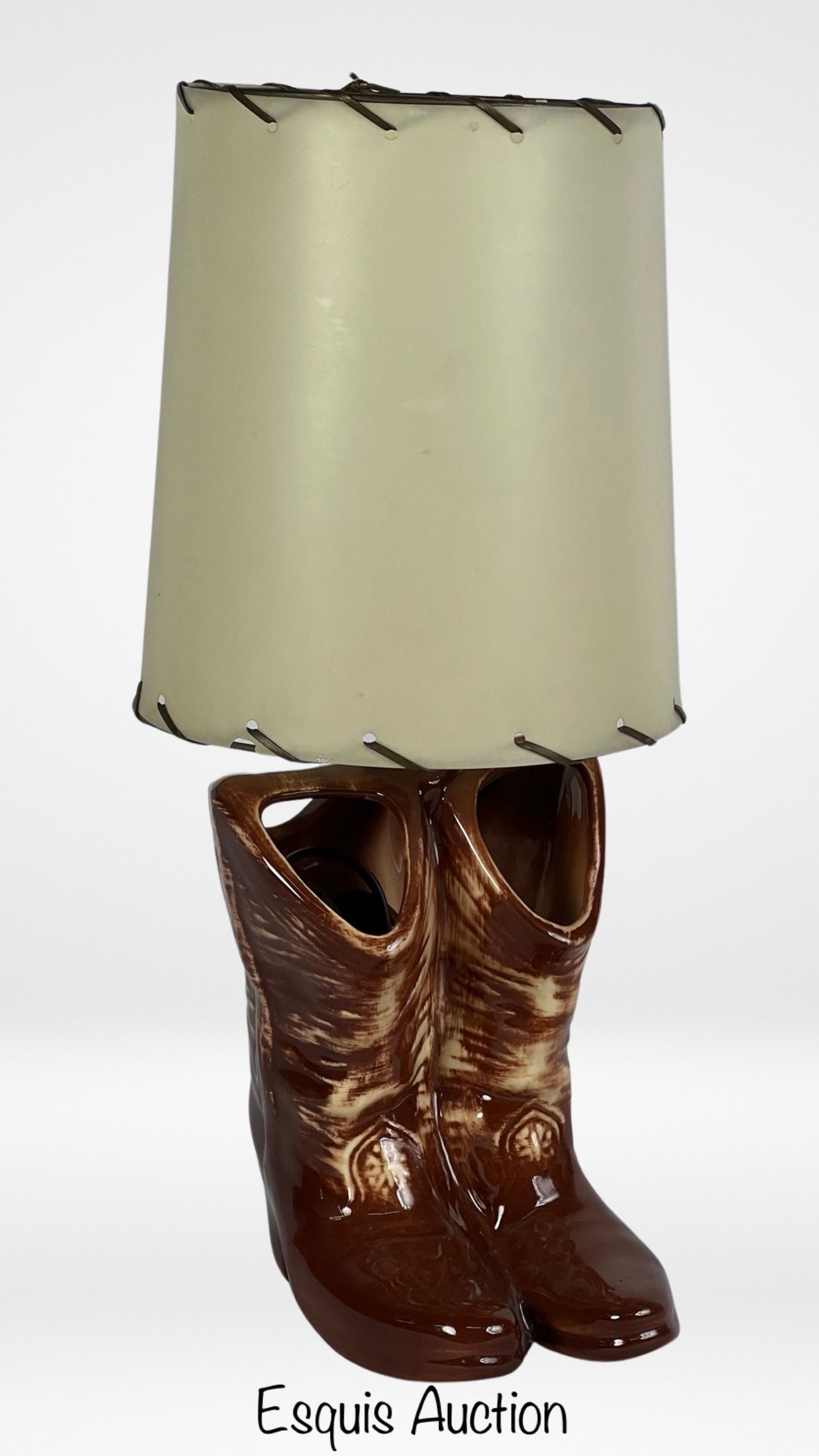 Vintage McCoy Pottery Cowboy Boots Table Lamp (1 of 4)
