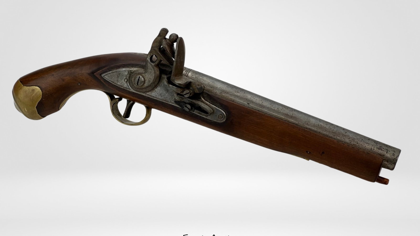 Vintage Towel Flintlock Pistol Replica: Vintage Towel Flintlock Pistol Replica. Made in Japan. 15 1/4" long.