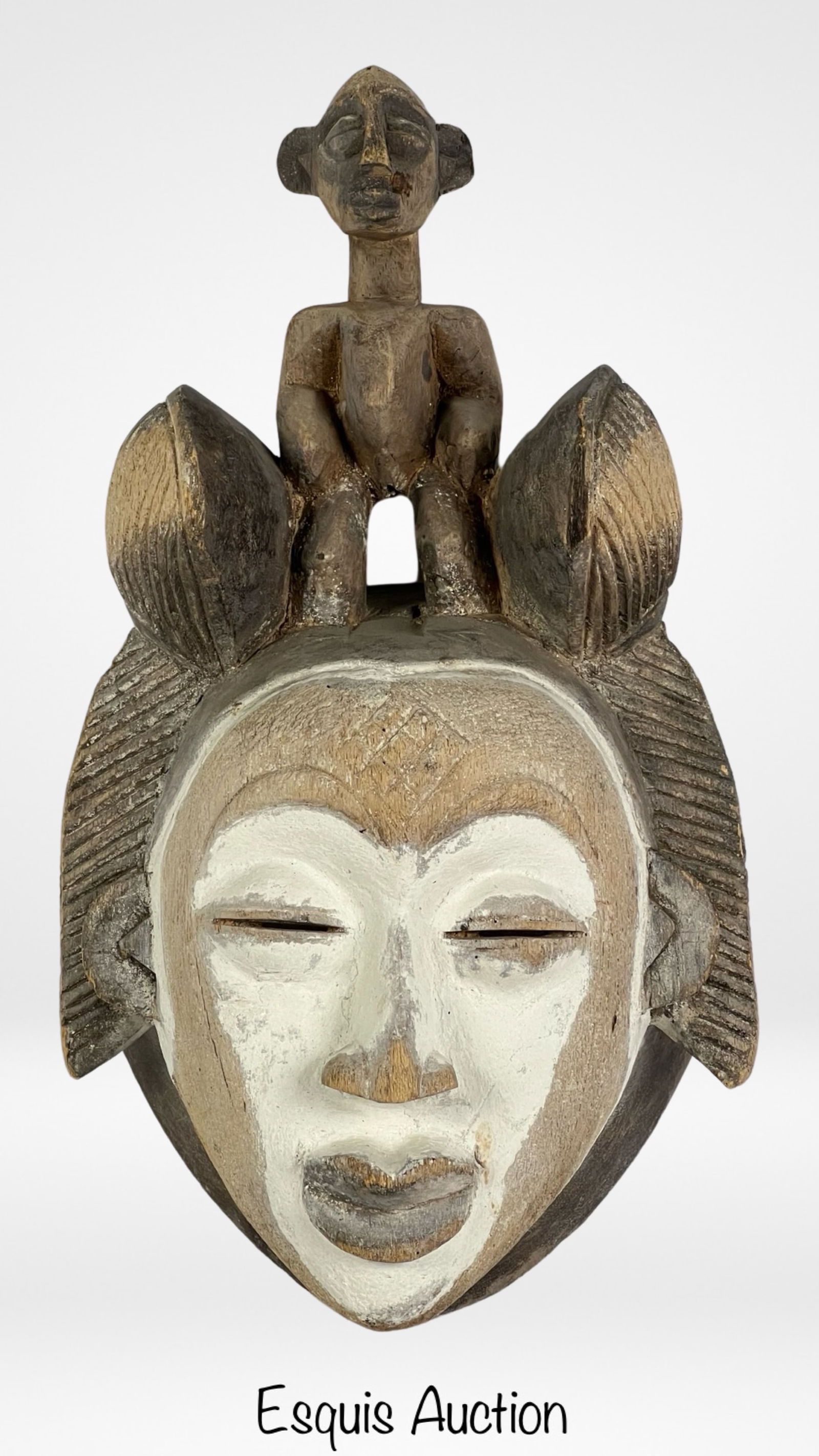 Gabon Central Africa Punu Lumbu Carved Tribal Mask (1 of 4)