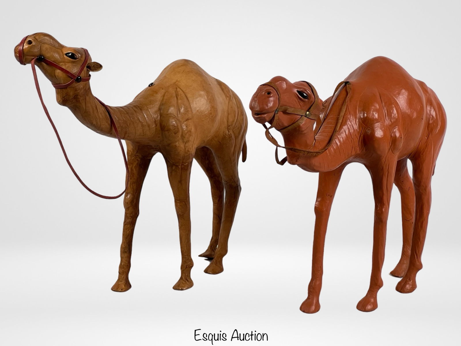 Vintage Leather Dromedary Arabian Camel Pair (1 of 5)