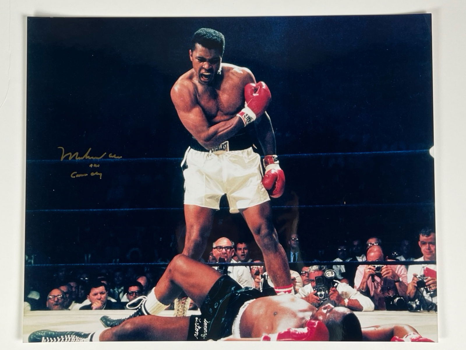Muhammad Ali defeats Sonny Liston Signed Photo (1 of 3)