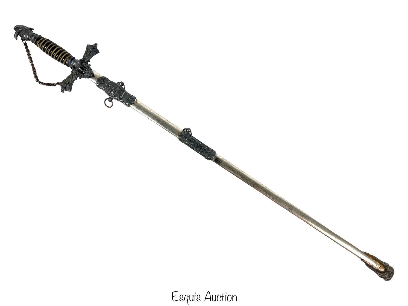Antique Knights of Pythias Sword with Scabbard (1 of 7)