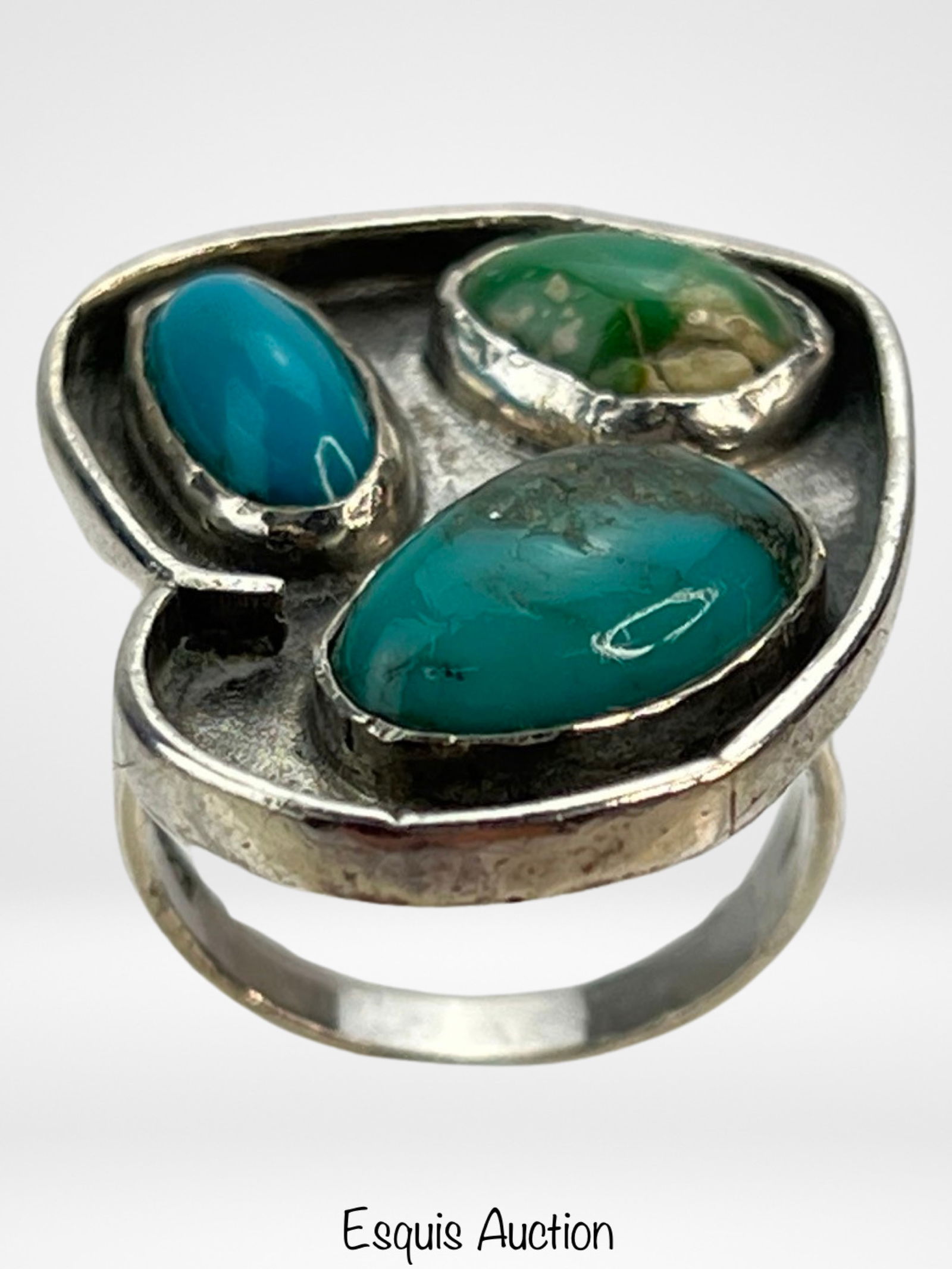 Native American Sterling Silver & Turquoise Ring (1 of 6)