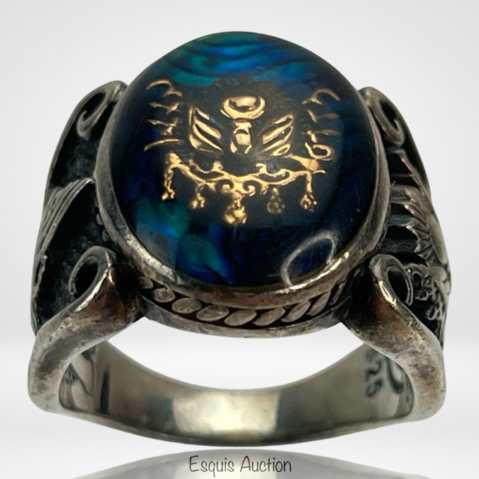 Men's Sterling Silver Signet Ring (1 of 5)