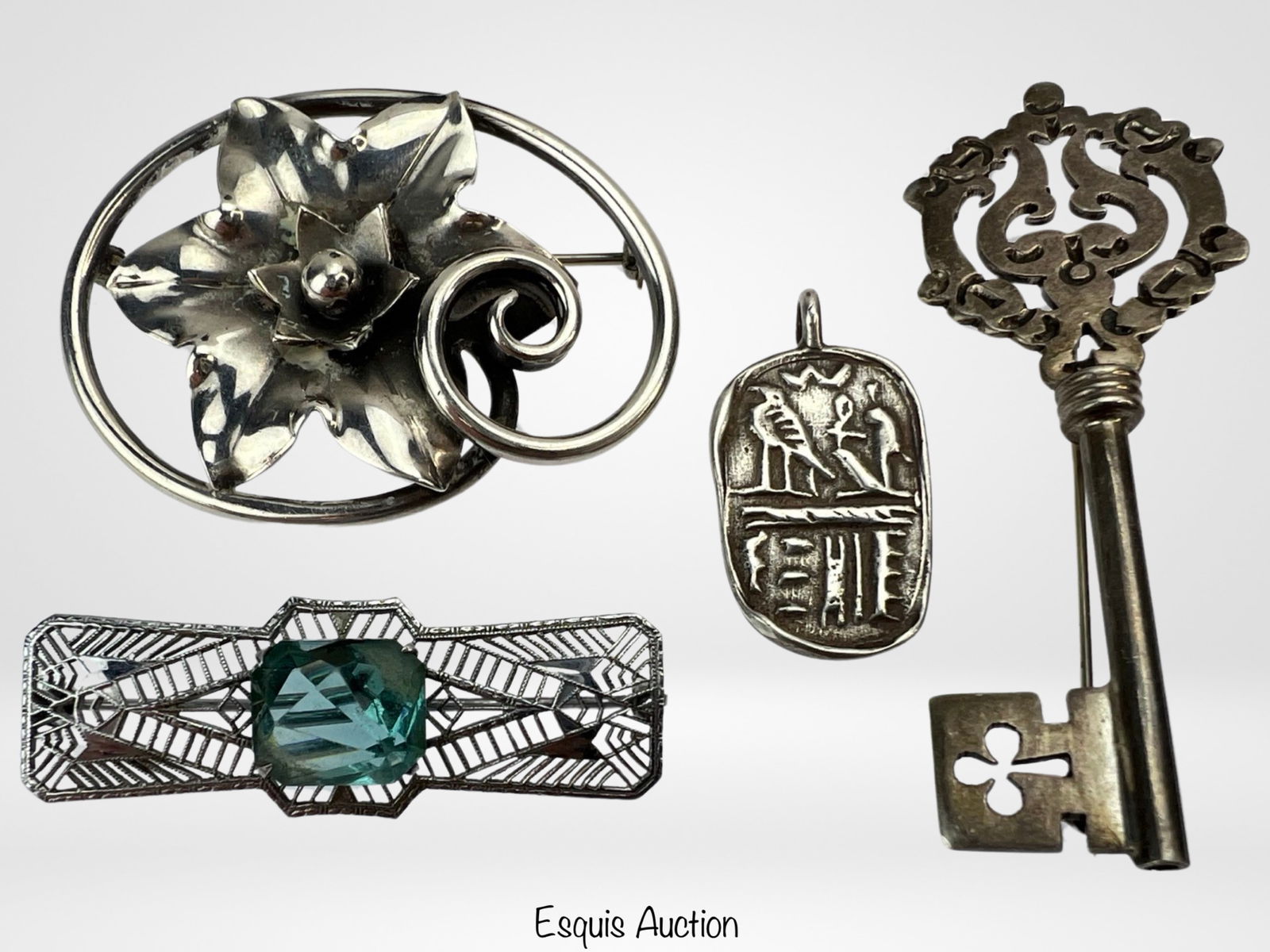 Vintage Sterling Silver Figural Brooches & Pendant (1 of 5)